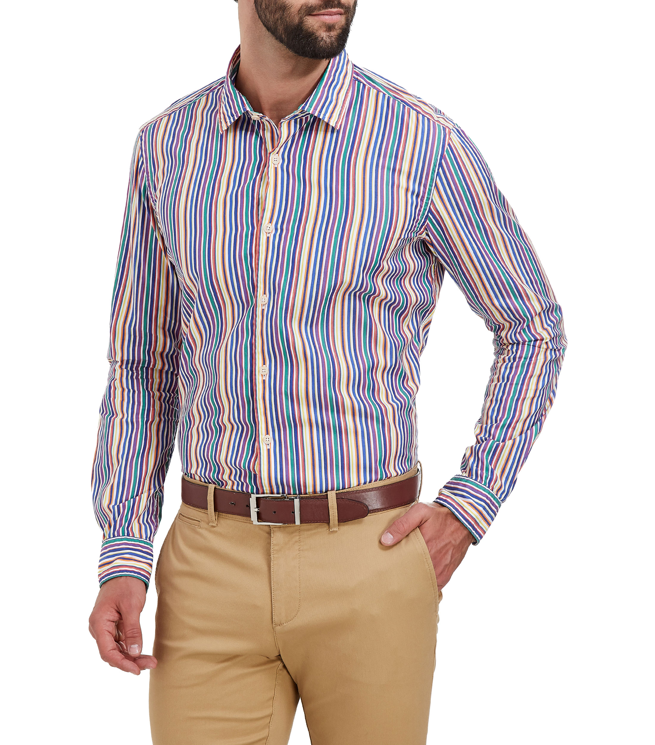 Scappino Camisa con rayas manga larga Hombre El Palacio de Hierro